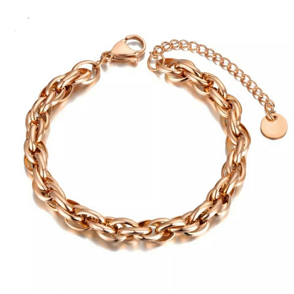 Beautiful Chunky Links Bracelet in Gold Plated Stainless Steel